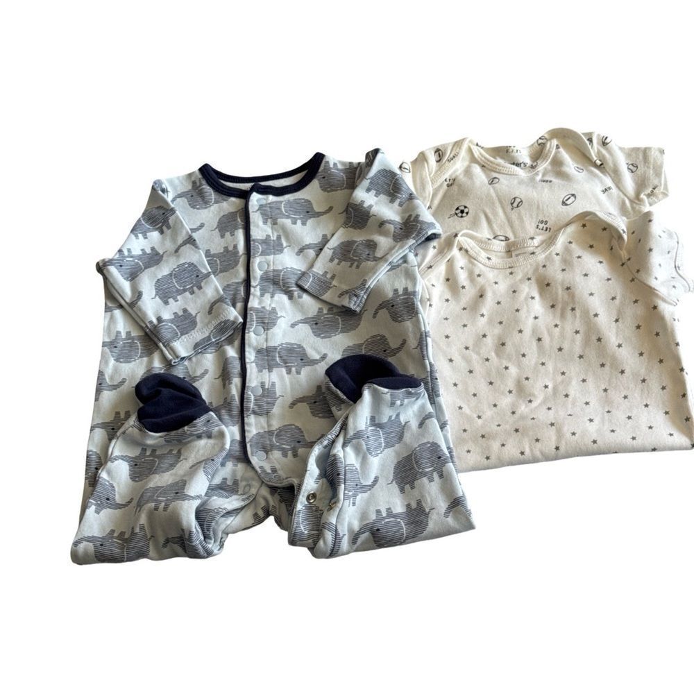 Bundle of 3, Carters, Little Me, and Nordstrom Baby